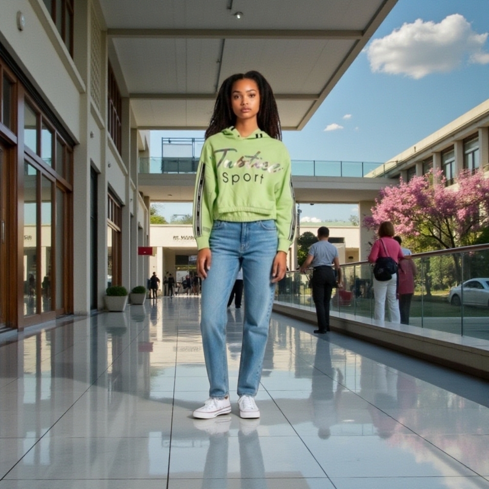 NWT Justice Pullover Hoodie In Bright Green